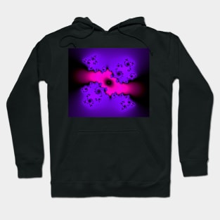 Pink Purple and black Fractal 2 Hoodie